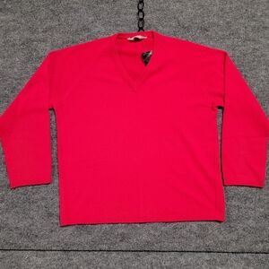 Men's Vintage K-mart Sweater - Red 100% Acrylic
